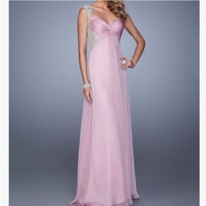 BNWT La Femme chiffon gown